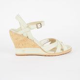 Womens Timberland Maeslin 8045R Beige Leather Summer Shoes Wedge Strappy Sandals